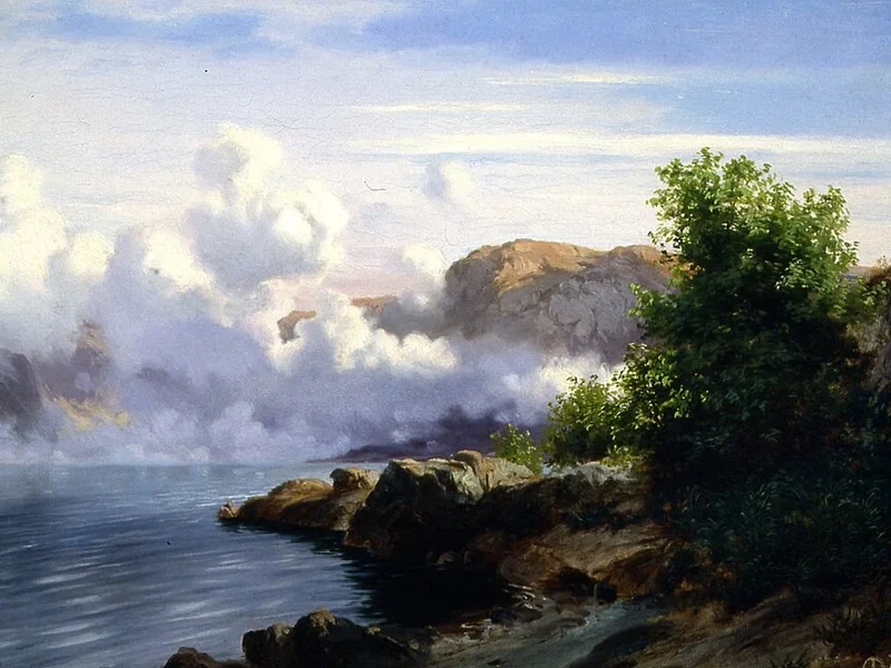 1845-Andreas Edvard Disen - Studio del paesaggio